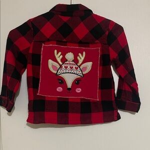 Wonder Nation Red and Black Plaid Kids Shirt